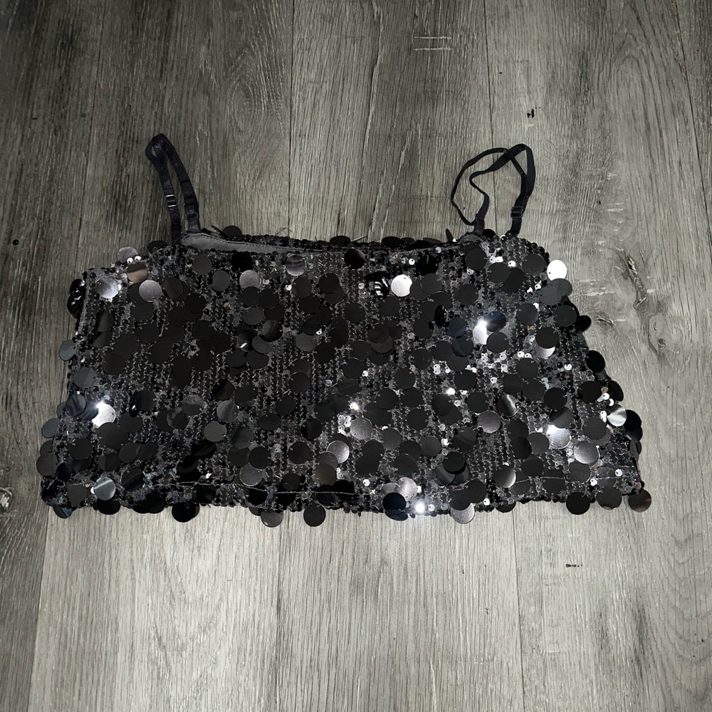 Sequin Crop Top
